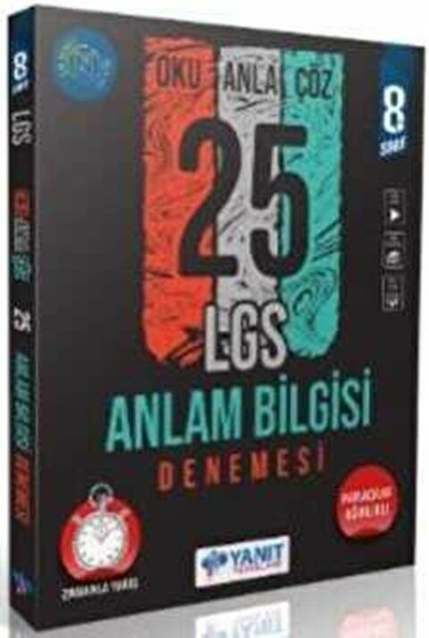 YANIT 8.SINIF ANLAM BİLGİSİ 25 DENEME