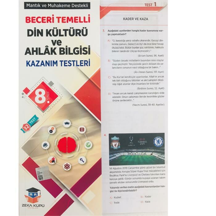 Zeka Küpü Yayınları 8. Sınıf Din Kültürü Ve Ahlak Bilgisi Beceri Temelli Kazanım Testleri