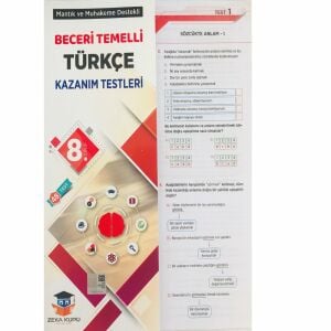 Zeka Küpü Yayınları 8. Sınıf Türkçe Beceri Temelli Kazanım Testleri