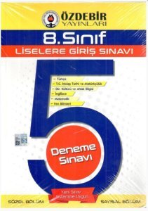 8.Sınıf LGS 5 li Deneme Sınavı Özdebir Yayınları