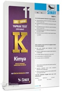 SINAV 11.SINIF KİMYA YAPRAK TEST (24 TEST)