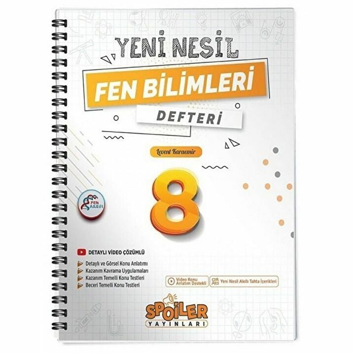 SPOİLER 8.SINIF YENI NESIL FEN BILIMLERI DEFTERI