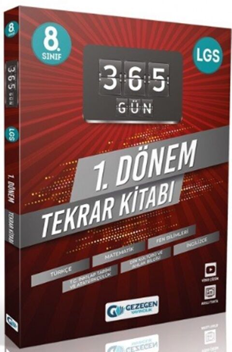 Gezegen 8.Sınıf 365 Gün 1.Dönem Tekrar Kitabı (Yeni)