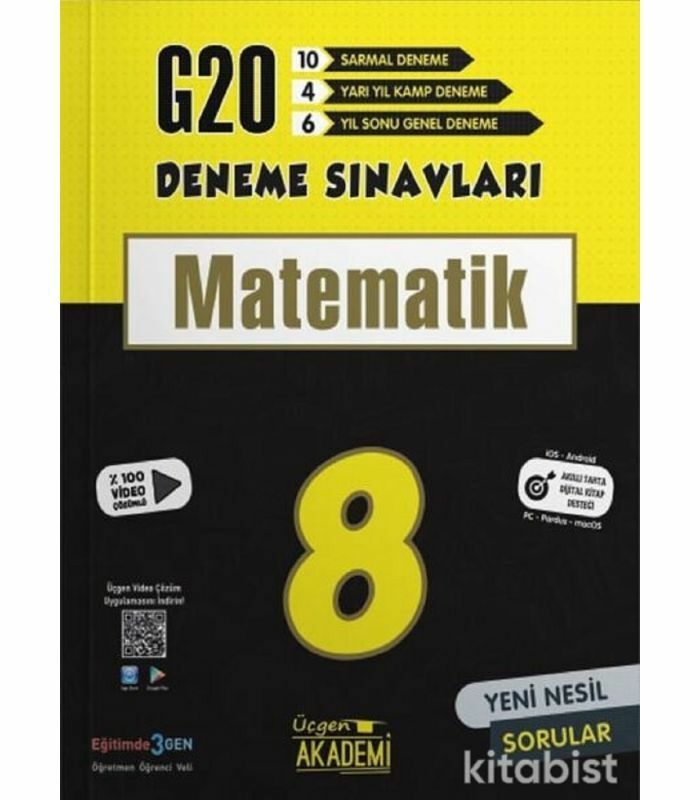 Üçgen Yayınları 8. Sınıf - Matematik - 20 Li Deneme Sınavı