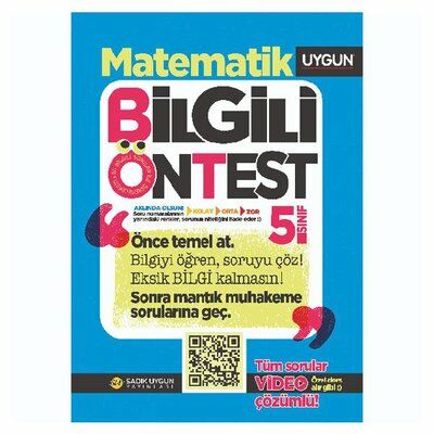 Sadık Uygun 5.Sınıf Bilgili Ön Test Matematik  Soru Bankası