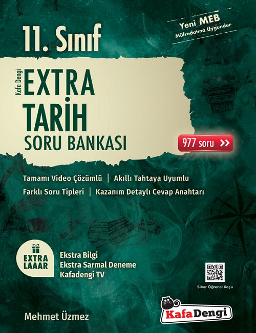 Kafa Dengi Yayınları 11.Sınıf Extra Tarih Soru Bankası (Tümü Video Çözümlü) 224 Sayfa