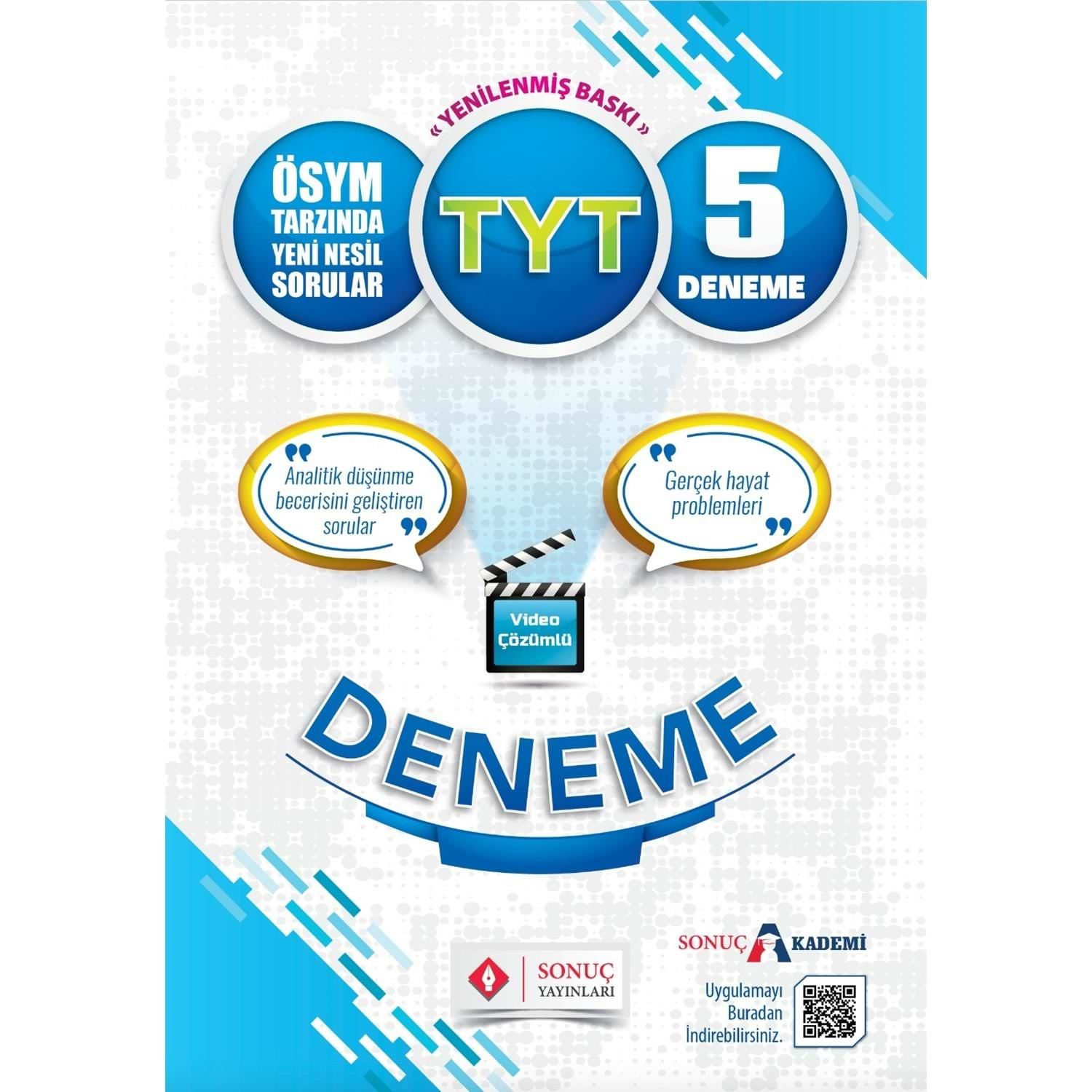 Sonuç Yayınları  Tyt Genel 5 Li Deneme 2021-2022