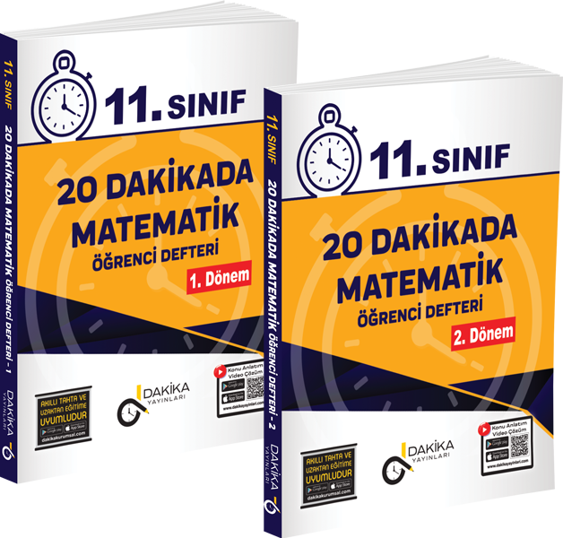 DAKİKA 20 DAKİKADA 11. SINIF MATEMATİK ÖĞRENCİ DEFTERİ 1.DÖNEM