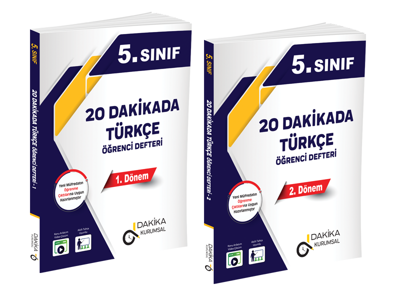 DAKİKA 5.SINIF TÜRKÇE ÖĞRENCİ DEFTERİ 1.DÖNEM