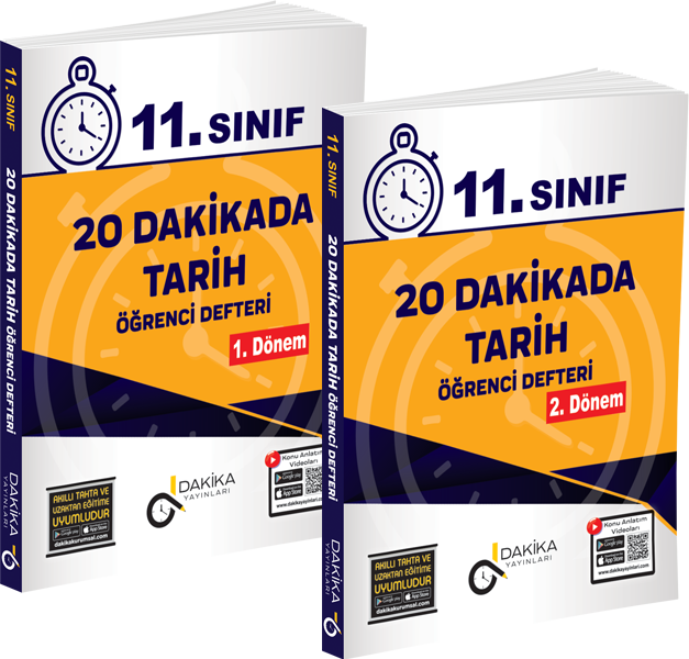 DAKİKA 20 DAKİKADA 11. SINIF TARİH ÖĞRENCİ DEFTERİ 2.DÖNEM