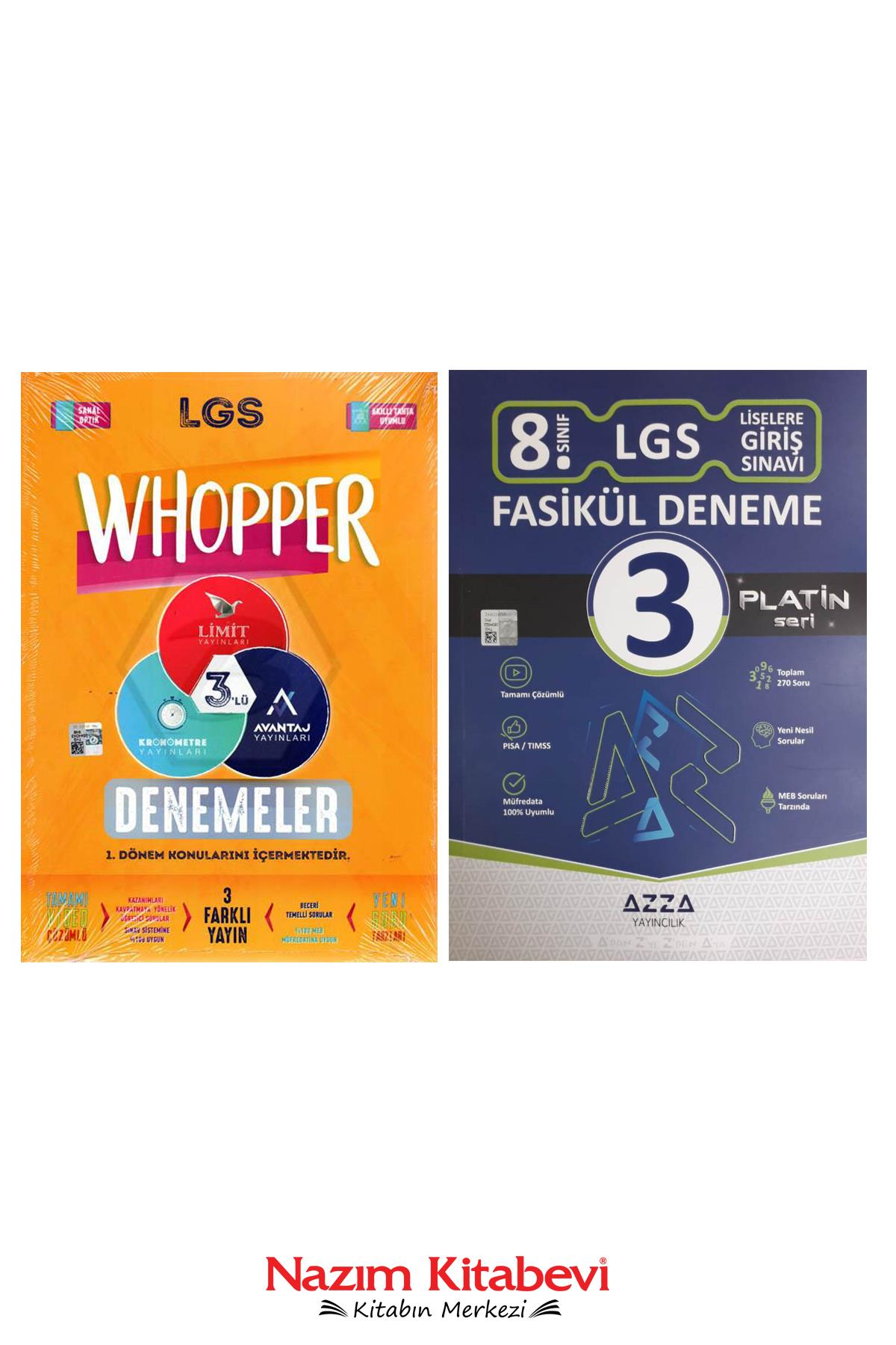 Limit Yayınları Whopper Deneme Ve Azza Platin Deneme 2 Kitap