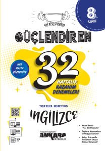 Ankara 8.Sınıf Güçlendiren 32 Haftalık İngilizce Kazanım Denemeleri (2022)