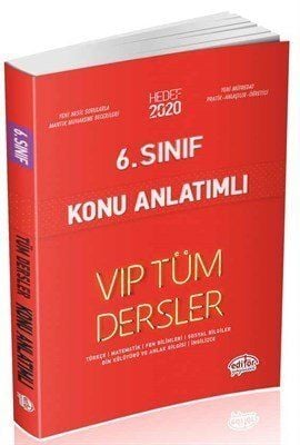 Editör 6.Sınıf Vıp Tüm Dersler Konu Anlatımlı Kırmızı Kitap