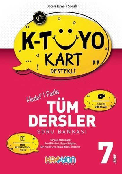 Katyon 7. Sınıf K-Tüyo Kart Destekli Tüm Dersler Soru Bankası