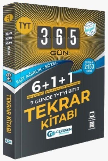 Gezegen Tyt Eşit Ağırlık-Sözel 6+1+1 Tekrar Kitabı