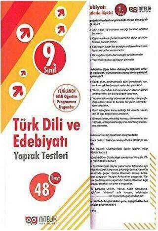 NİTELİK YAPRAK TEST 9.SINIF TÜRK DİLİ VE EDEBİYATI