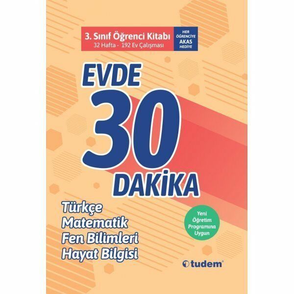 Tudem 3.Sınıf Evde 30 Dakika Öğrenci Kitabı