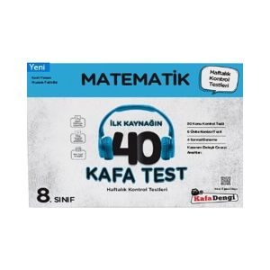 8. Sınıf Matematik 40 Kafa Test( Haftalık Kontrol Testleri + Sarmal Deneme)