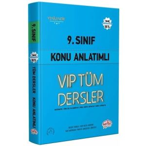 Editör Vip 9. Sınıf Tüm Dersler Konu Anlatımlı Mavi Kitap  Yeni Basım 2022