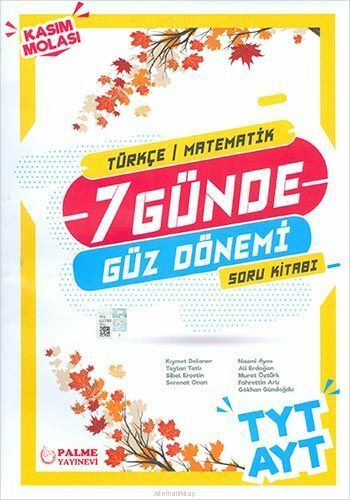 Palme Yks Tyt Ayt (T-M ) 7 Günde Güz Dönemi Soru Kitabı