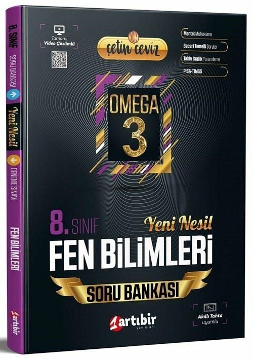 Artıbir 8.Sınıf Çetin Ceviz Omega Fen Bilimleri Soru Bankası