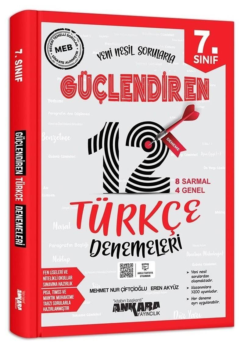 Ankara Yayınları  7.Sınıf Türkçe 12 Güçlendiren Den.(2022)