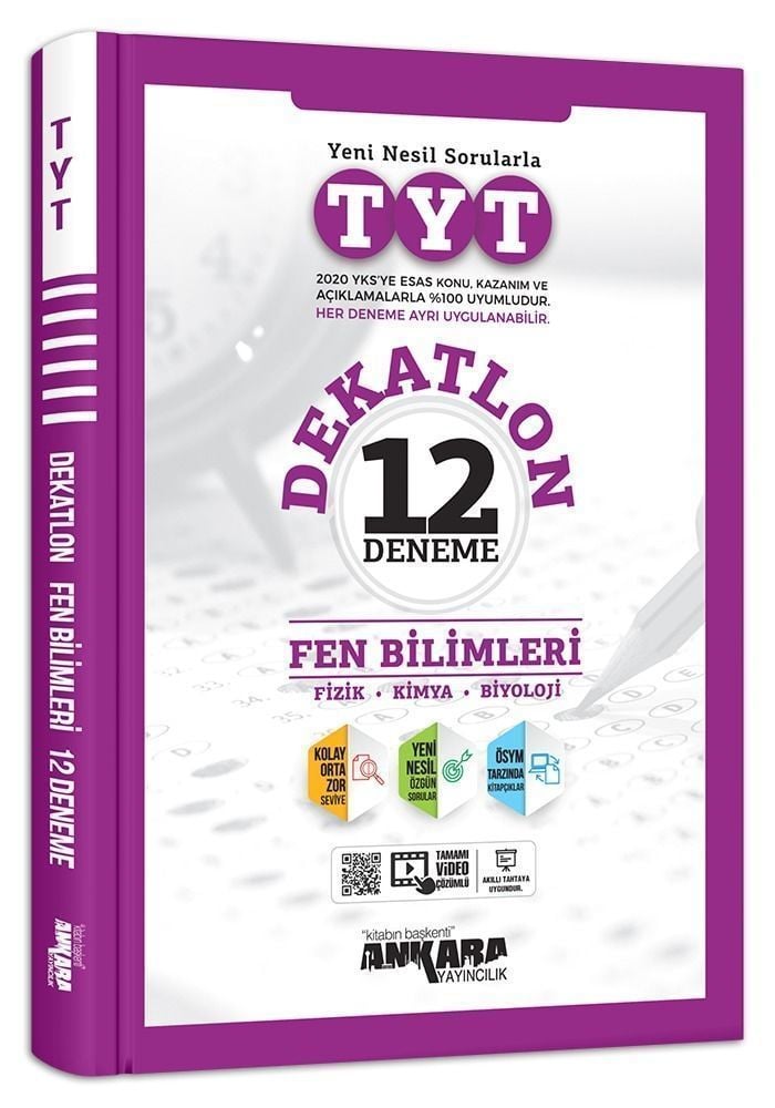 Ankara Yayıncılık Ayt Fen Bilimleri Dekatlon 12 Deneme Sınavı