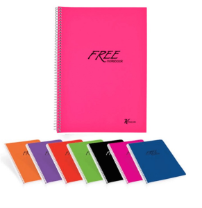 Free A4 40 Yaprak Kareli Pp Kapak Defter Keskin Color