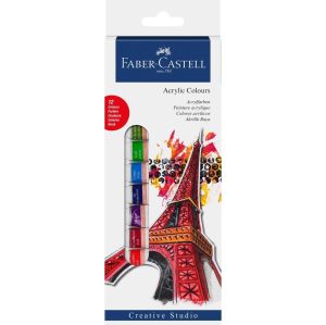 Faber Castell Akrilik Boya 12  Renk 12Ml Tüp