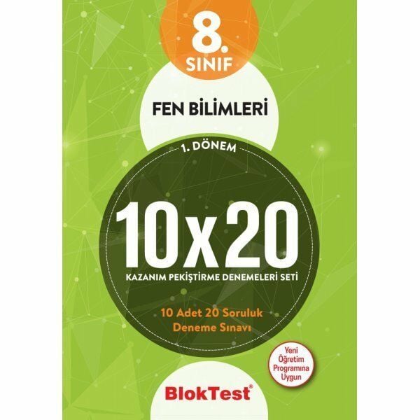 Bloktest 8.Sınıf Fen Bilimleri 10X20 Denemeleri 1.Dönem