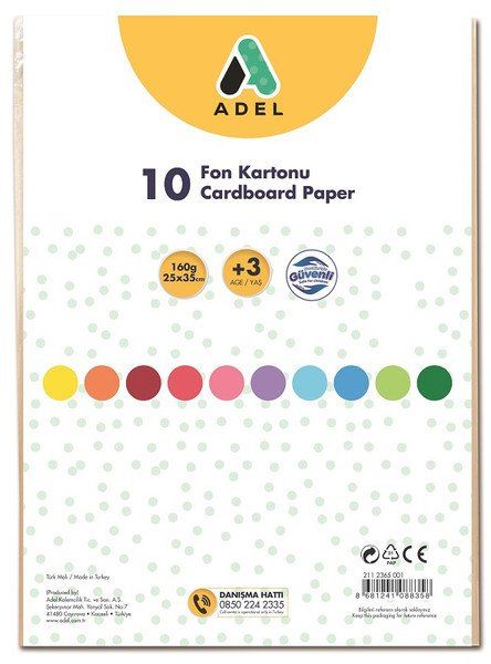 Adel Fon Kartonu 25X35 Karışık