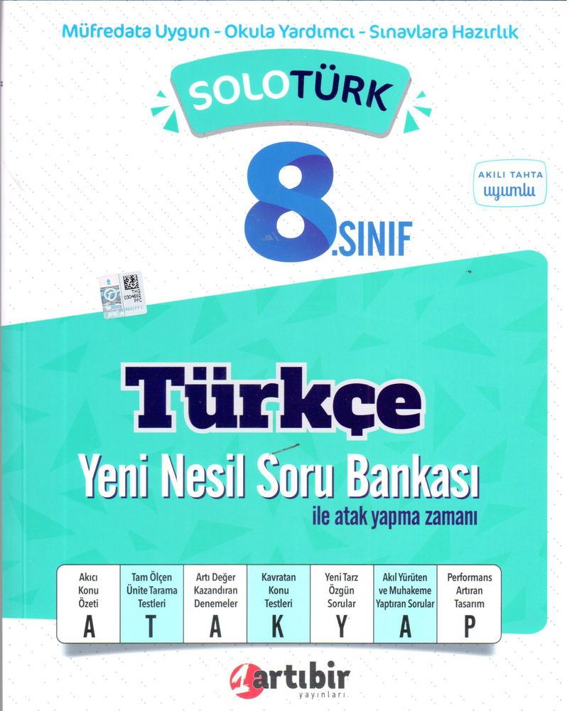 Artıbir 8. Sınıf Türkçe Solotürk Soru Bankası