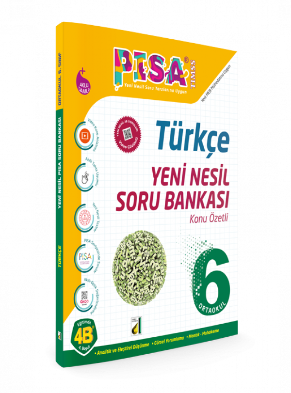 Damla 6.Sınıf Türkçe Yeni Nesil Soru Bankası Pisa