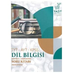 YAZIT YKS TYT-AYT-KPSS DİL BİLGİSİ KONU ÖZETLİ TAMAMI ÇÖZÜMLÜ *YENİ*