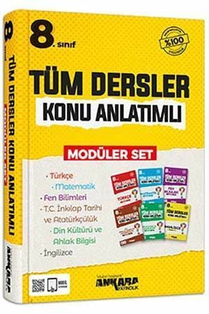 Ankara 8. Sınıf Tüm Dersler Konu Anlatımlı Modüler Set Ankara Yayıncılık