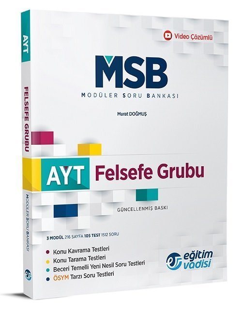 EĞİTİM VADİSİ AYT MODULER SORU BANKASI FELSEFE