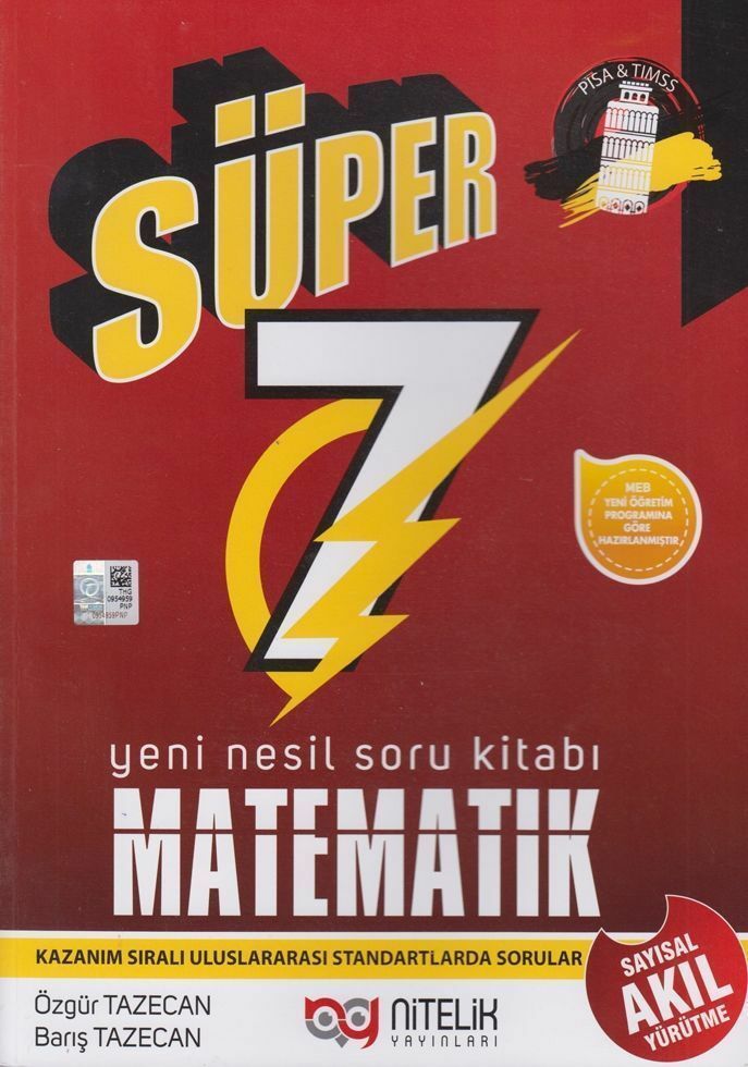 Nitelik Yayınları 7. Sınıf Matematik Süper Yeni Nesil Soru Kitabı