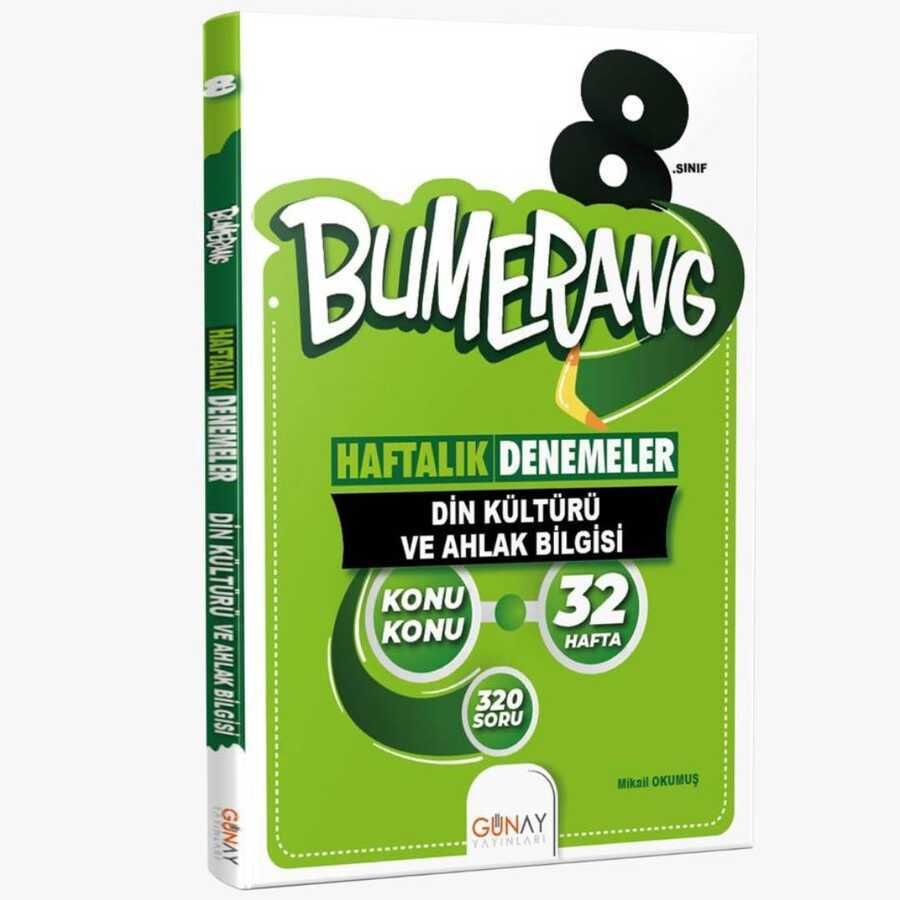 Günay Yayınları 8.Sınıf Bumerang 32 Haftalık Din Kültürü Ve Ahlak Bilgisi Denemeleri