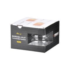 4'lü Borosilikat Cam Meşrubat Bardağı - 330m