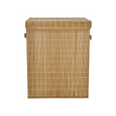 Katlanır Kapaklı Bambu Sepet - 40x30x50