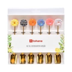 6'lı Donut Desenli Dondurma Kaşığı - 12 cm