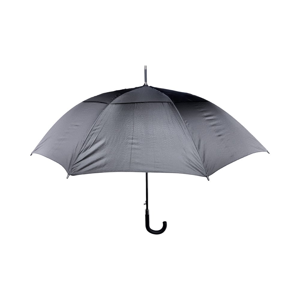 Çift Katmanlı Otomatik Siyah Baston Şemsiye - Vale Şemsiyesi