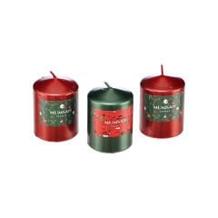 3'lü Mum Silinidr Kutu - 116 gr