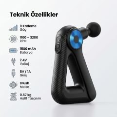 Mini Üçgen Masaj Tabancası SL-8891 - Type-C Şarjlı - 9 Kademe