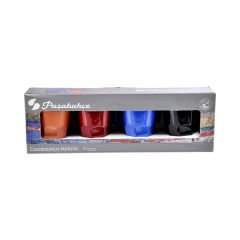 4'lü Metalik Cam Espresso Fincanı - Casablanca - 70 ml