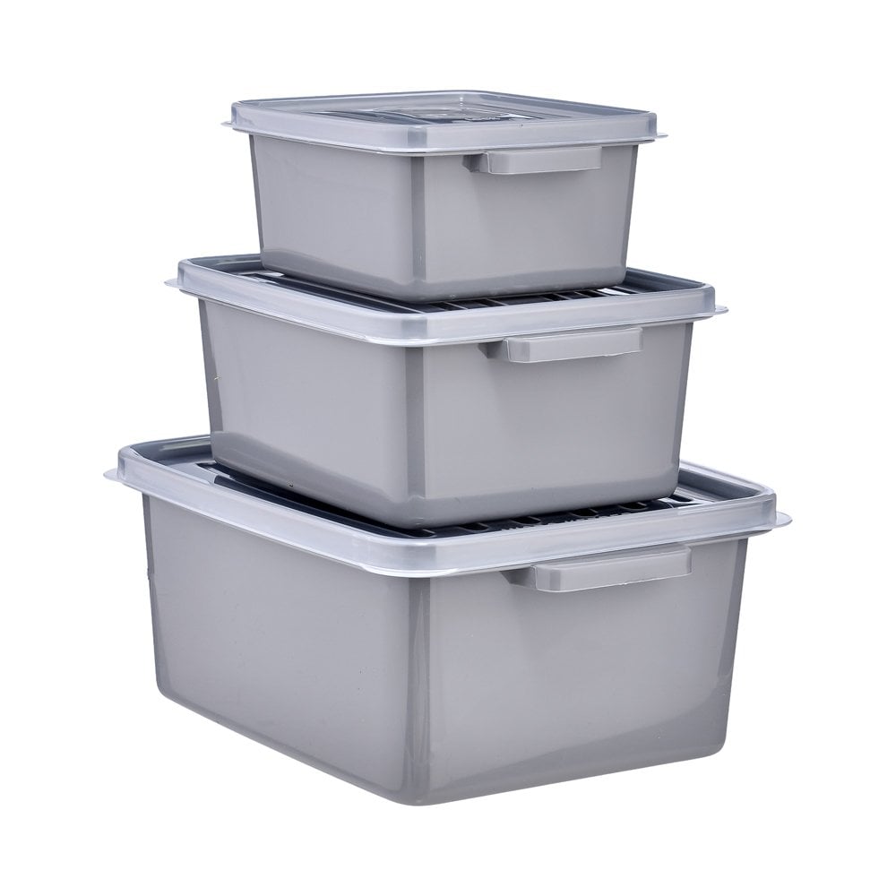 Plastik Saklama Kabı 3'lü Set - 3,5 L