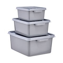 Plastik Saklama Kabı 3'lü Set - 3,5 L