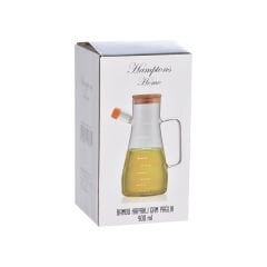 Bambu Kapaklı Cam Yağlık - 900 ml