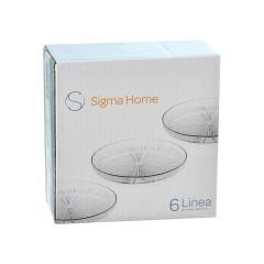 6'lı Cam Pasta Tabağı - 16 cm