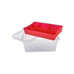 Plastik Saklama Kutusu İçi Bölmeli - 9 L